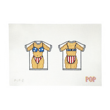 POP-02 3D BIKINI TEE 4.5" x 9" 13 Mesh POP NEEDLE ARTS