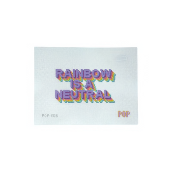 POP-206 RAINBOW IS A NEUTRAL 3.28" x 5.72" 18 Mesh POP NEEDLE ARTS
