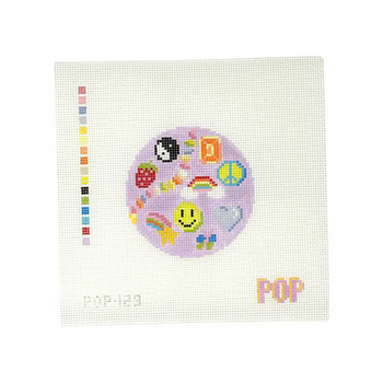POP-129 NOSTALGIA ROUND 4" x 4"13 Mesh POP NEEDLE ARTS