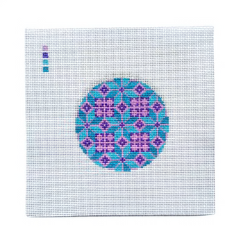 KALEIDOSCOPE PURPLE TEAL 13 4" round 13 Mesh TEW DESIGNS