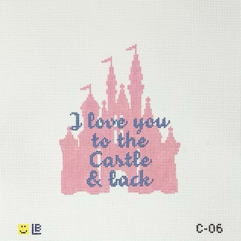 C-06 I Love You to the Castle 4.5w x 5.5h 18 Mesh LAUREN BLOCH DESIGNS