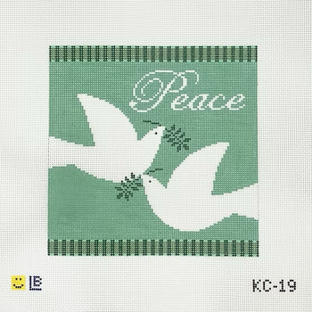 KC-19 Peace Doves 7.75w x 7.75h 13 Mesh  LAUREN BLOCH DESIGNS