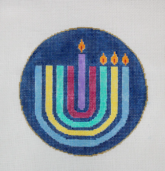 Menorah #2 5.5” Diameter 18 Mesh Once In A Blue Moon By Sandra Gilmore 18-1319