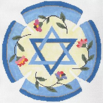 Shayna Kippot 7.75" Diameter 18 Mesh Once In A Blue Moon By Sandra Gilmore 18-653A