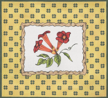 P136 Twig Frame- Flame Vine 13.5 x 12.25 13 Mesh Trubey Designs