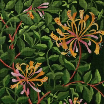 ED-1288 Giant Honeysuckle Vines 14” x 14”  13 Mesh Halloween Dede's Needleworks