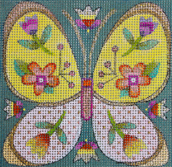 JG-180 Large Butterfly 6” x 6” 18 Mesh Janice Gaynor