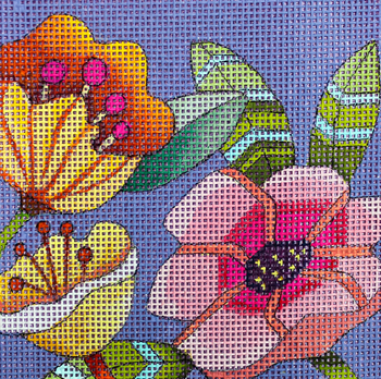 JG-183 Large Flower 6” x 6” 18 Mesh Janice Gaynor