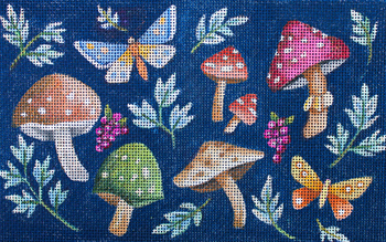 JG-187 Moody Mushroom A 10” x 6.5” 18 Mesh Janice Gaynor