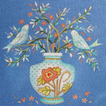 JG-191 Chinoiserie Vase 2 8.75” x 9” 18 Mesh Janice Gaynor