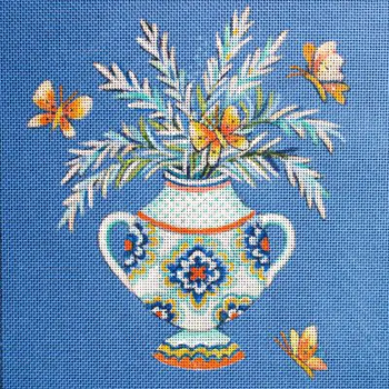 JG-193 Chinoiserie Vase 4 8.75” x 9” 18 Mesh Janice Gaynor