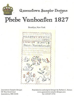 Phebe Vanhouten 1827 118w x 210h by Queenstown Sampler Designs 26-1311