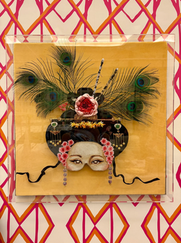 People PE261 Chinese Woman mask 12 x 12  18 Mesh Colors of Praise