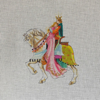 People PE264 prince/princess on horse 5 x 6.5  18 Mesh Colors of Praise