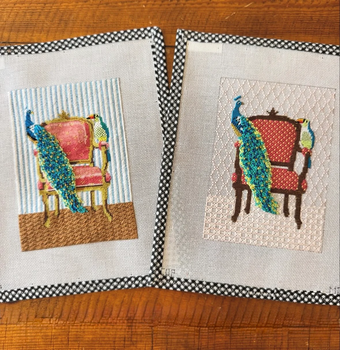 Miscellaneous MC510 chair w peacock and toucan 3.5 x 5.5 18 Mesh Colors of Praise