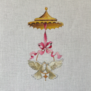 Miscellaneous MC513 doves on perch 3.5 x 7 18 Mesh Colors of Praise