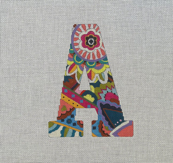 LE156 LETTER A 6" 18 Mesh Colors of Praise