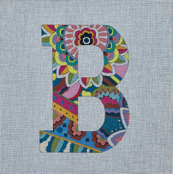LE156 LETTER B 6" 18 Mesh Colors of Praise
