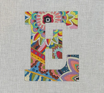 LE156 LETTER E 6" 18 Mesh Colors of Praise