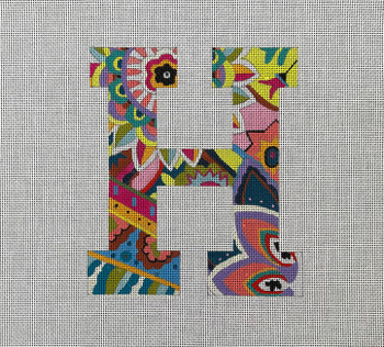 LE156 LETTER H 6" 18 Mesh Colors of Praise