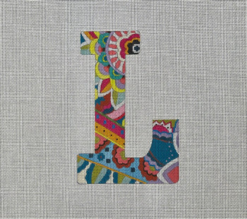 LE156 LETTER L 6" 18 Mesh Colors of Praise