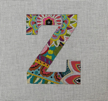 LE156 LETTER  Z 6" 18 Mesh Colors of Praise
