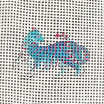 JW447 Blue Tiger Charm 3 x 2 18 Mesh Colors of Praise