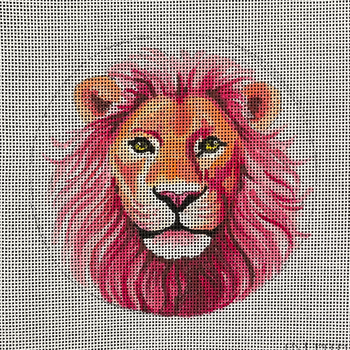 IN810 Lion Head 5" Round  18 Mesh Colors of Praise