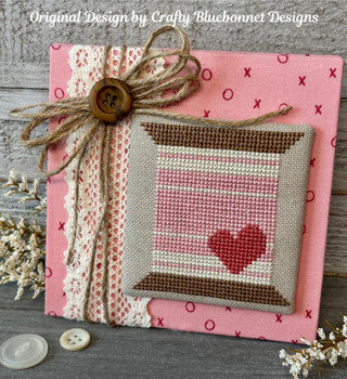 Heart With Stripes Spool 41 x 43 by Crafty Bluebonnet Designs 26-1029