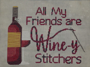 Wine-y Stitchers Stitch Count: 143W x 104H by Barefoot Needleart, LLC 26-1300