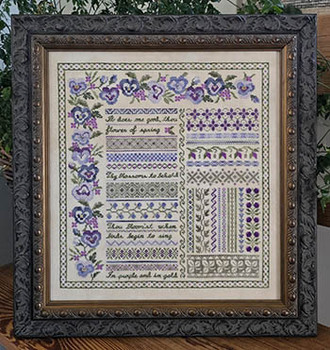 Pansy Garden by Samplers Not Forgotten 26-1313