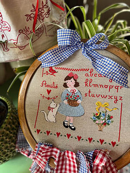 Carlottina E La Sua Gattina Bianca Lulu 150w x 130h by Lilli Violette 26-1453