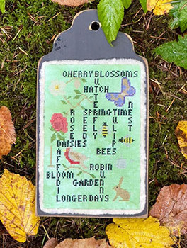 Words To Live 69w x 101h By - Spring Edition by SamBrie Stitches Designs 26-1289