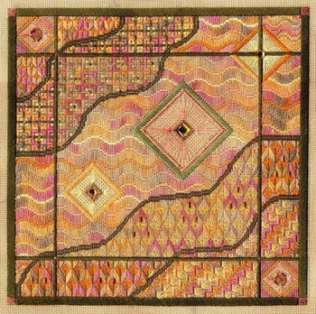 Amber Waves Design size: 10 x 10 inches on 18ct canvas Stitch Count: 180 x 180Laura J Perin Designs Counted Canvas Pattern
