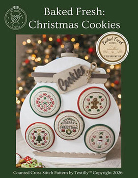 Baked Fresh - Christmas Cookies 47w x 47h Each by Textilly Crafts 26-1422