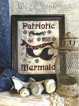 Patriotic Mermaid 105w x 132h by Primitive Hare 26-1812