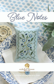 Blue Notes - Number 1 45w x 65h by October House Fiber Arts 26-1347