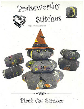 Black Cat Stacker by Praiseworthy Stitches 26-1932