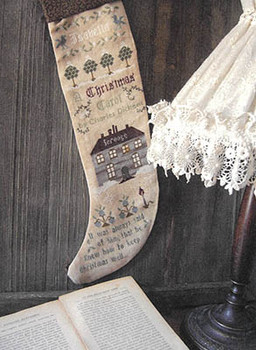 Christmas Carol Sock 139w x 283h by Primitive Hare 26-1977