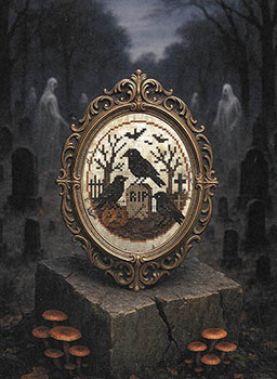 Here Come The Crows 56w x 64h  by Primitive Hare 26-1991