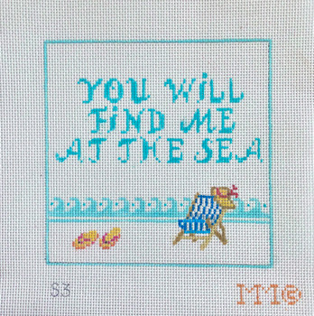 MM Designs Saying :  S3 You Will Find Me at the Sea 6"x 6" 13 Mesh