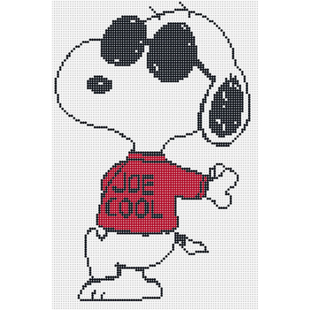 PEANUTS EVERYDAY - SNOOPY IS JOE COOL 4" x 6.2" 18 Mesh Officially Needlepoint PNTS-JC02