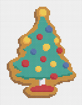 PEANUTS - GINGERBREAD TREE  3.25" x 4" 18 Mesh Officially Needlepoint PNTS-GING01