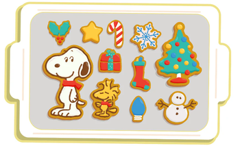 PEANUTS GINGERBREAD COOKIE TRAY NEEDLEMINDER NEEDLEMINDER © Peanuts OFFICIALLY NEEDLEPOINT PNTS-MINDER-GINGERBREADTRAY