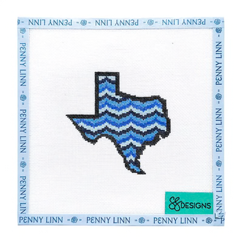 BLUE BARGELLO TEXAS 4.1" x 4.2" 18 Mesh SG DESIGNS