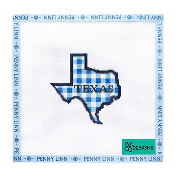 BLUE GINGHAM TEXAS 4.2" x 4.1" 18 Mesh SG DESIGNS