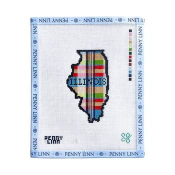 MADRAS PLAID ILLINOIS 4.33" x 2.5" 18 Mesh SG DESIGNS