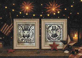 Independent Bunnies 95w x 116h by Primitive Hare 26-2051