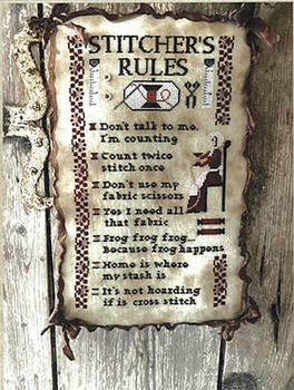 Stitcher's Rules 125w x 220h by Primitive Hare 26-2157