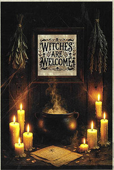 Witches Are Welcome 159w x 133h by Primitive Hare 26-2159
